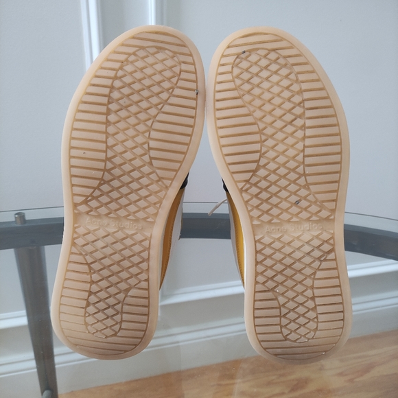 Acne Studios Yellow And White Perey Sneakers - Picture 9 of 11
